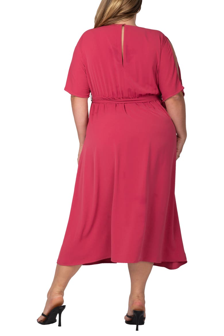 V-Neck Dress, Alternate, color, ROSE