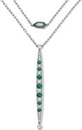 Mindi Mond Emerald & Diamond Sautoir Necklace