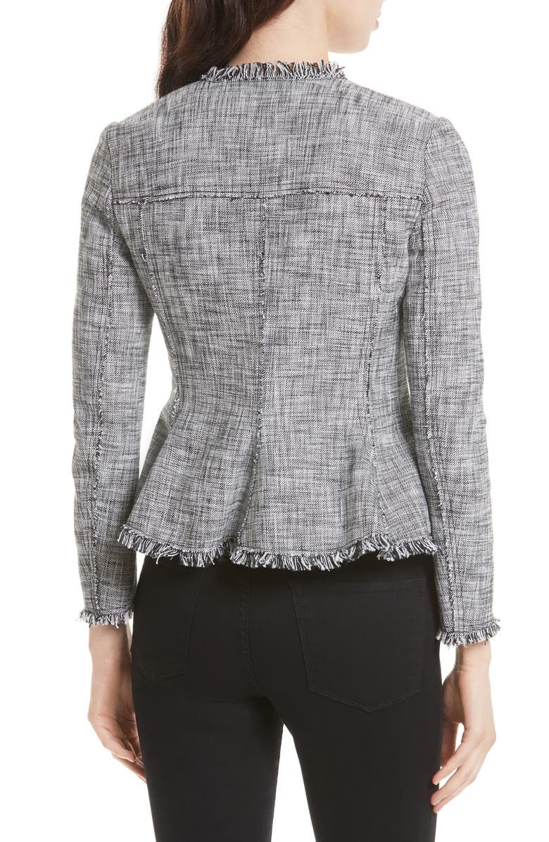 Rebecca Taylor Tweed Peplum Jacket, Alternate, color, 