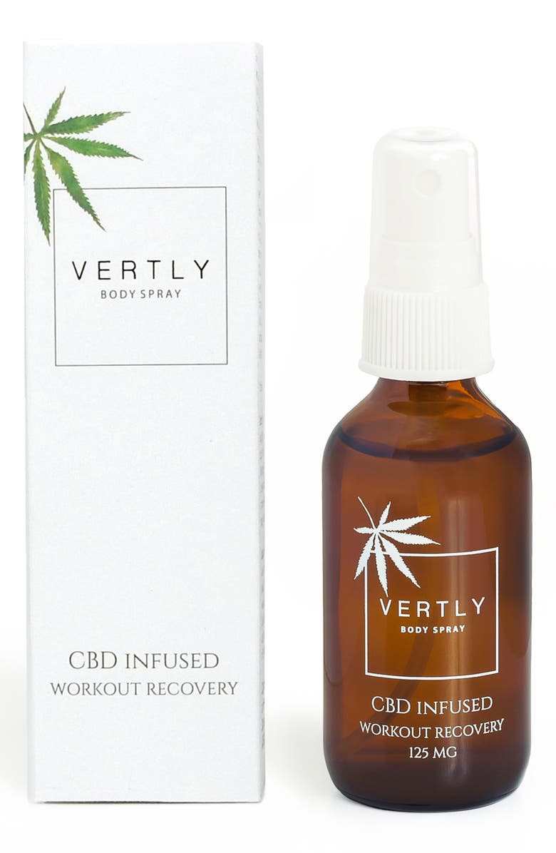 Vertly CBD Infused Workout Recovery Body Spray, Main, color, 