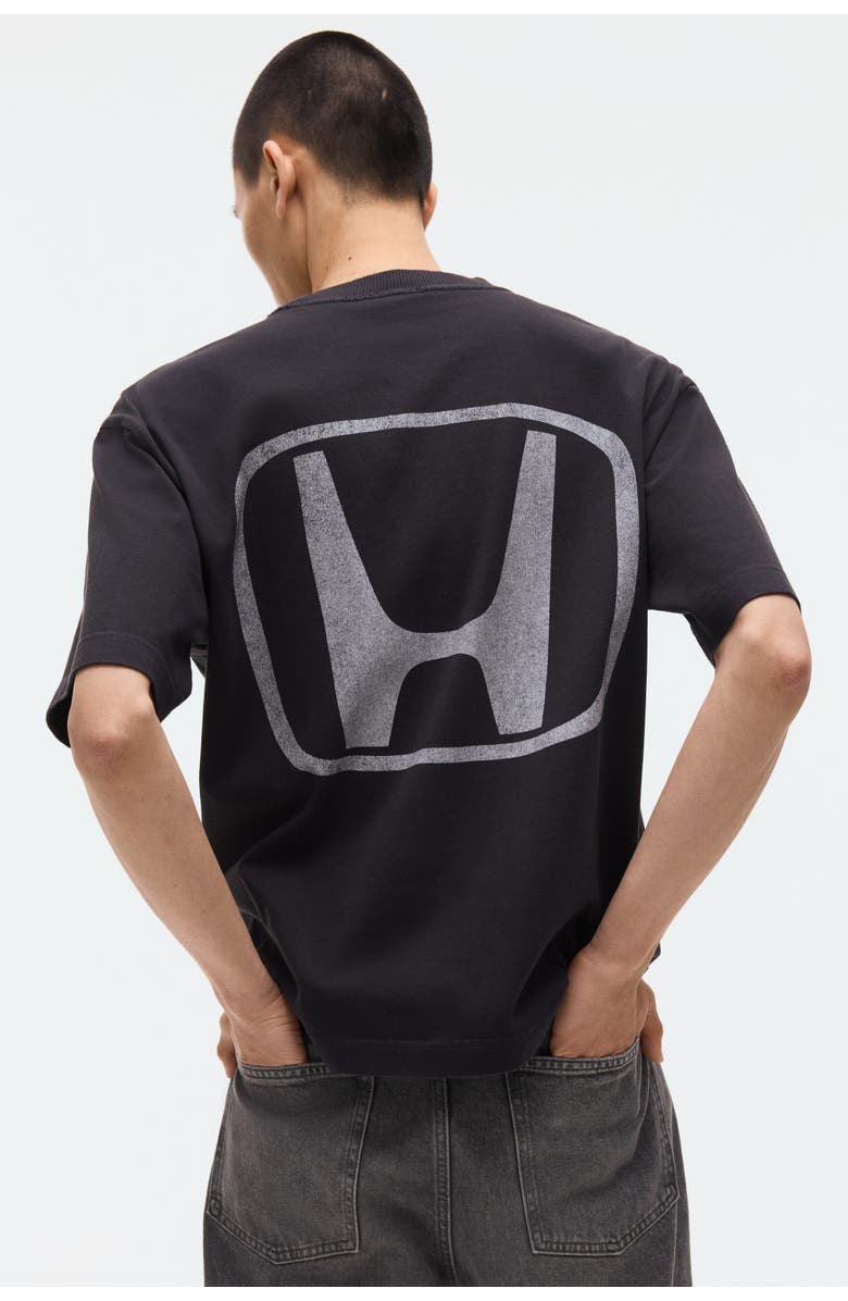 H&M Loose Fit Printed T-shirt, Alternate, color, Black/Honda