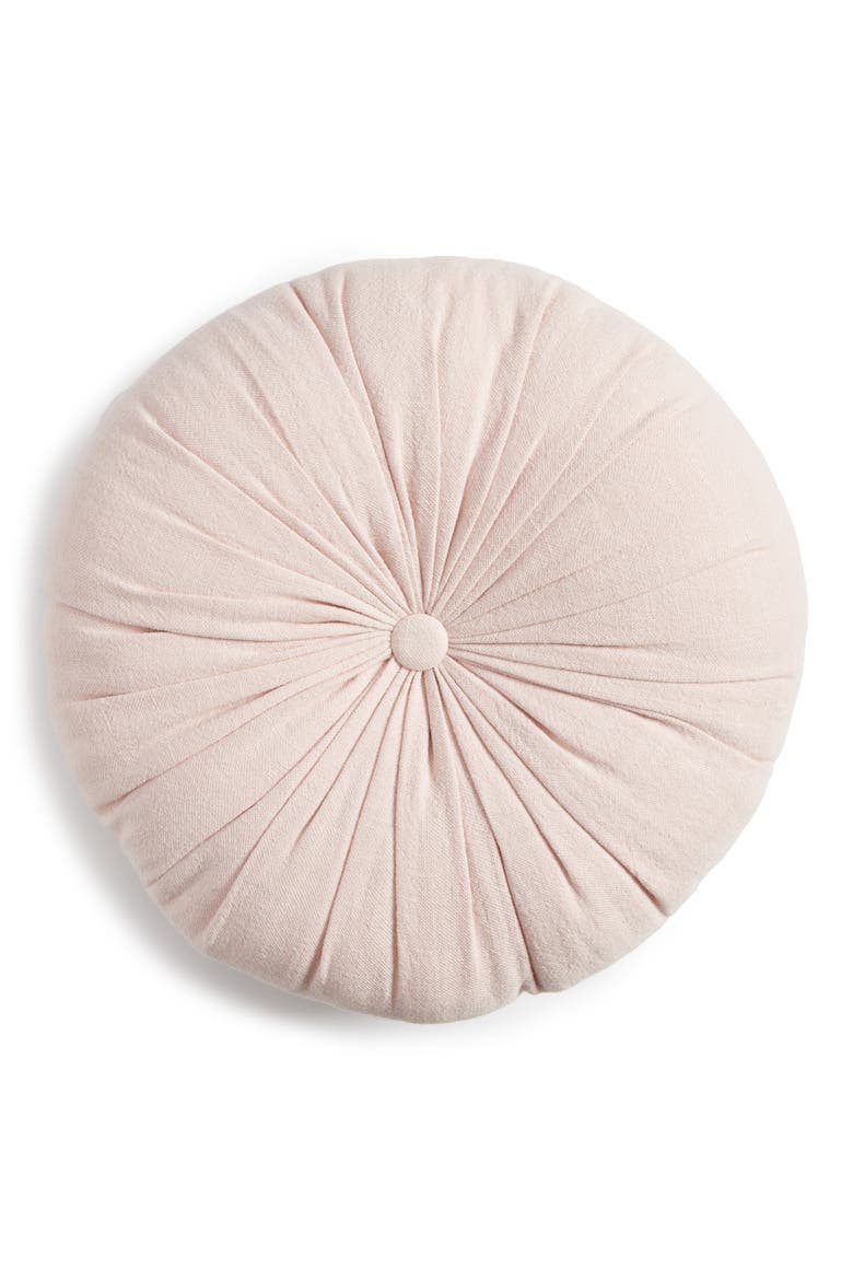 Washed Linen Accent Pillow, Main, color, PINK SEPIA