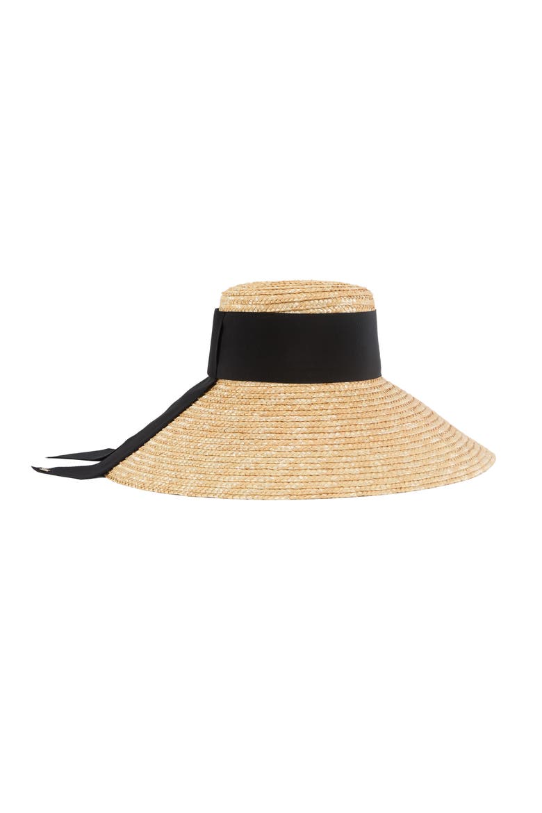 Mirabel UPF Straw Hat, Alternate, color, NATURAL/ BLACK
