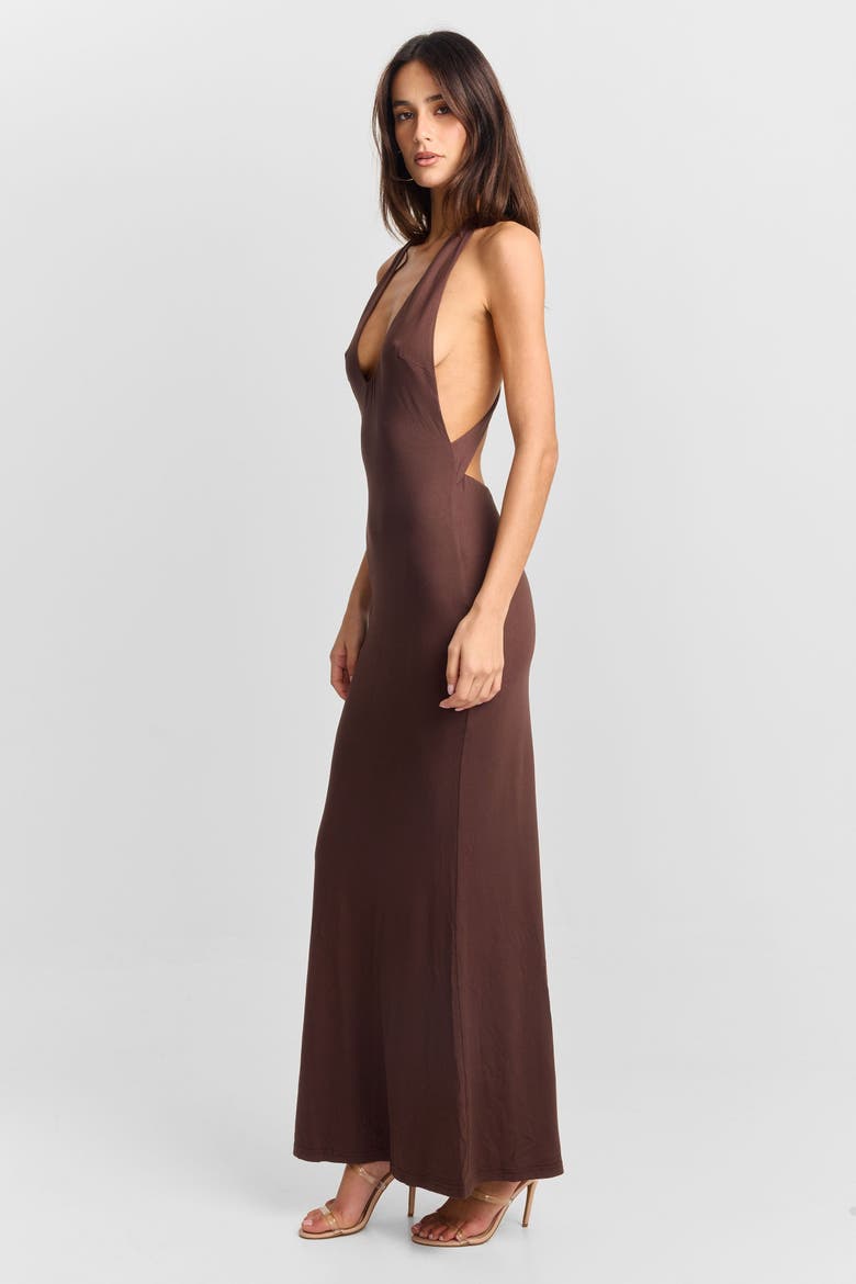 Julia Maxi Dress, Alternate, color, Brown
