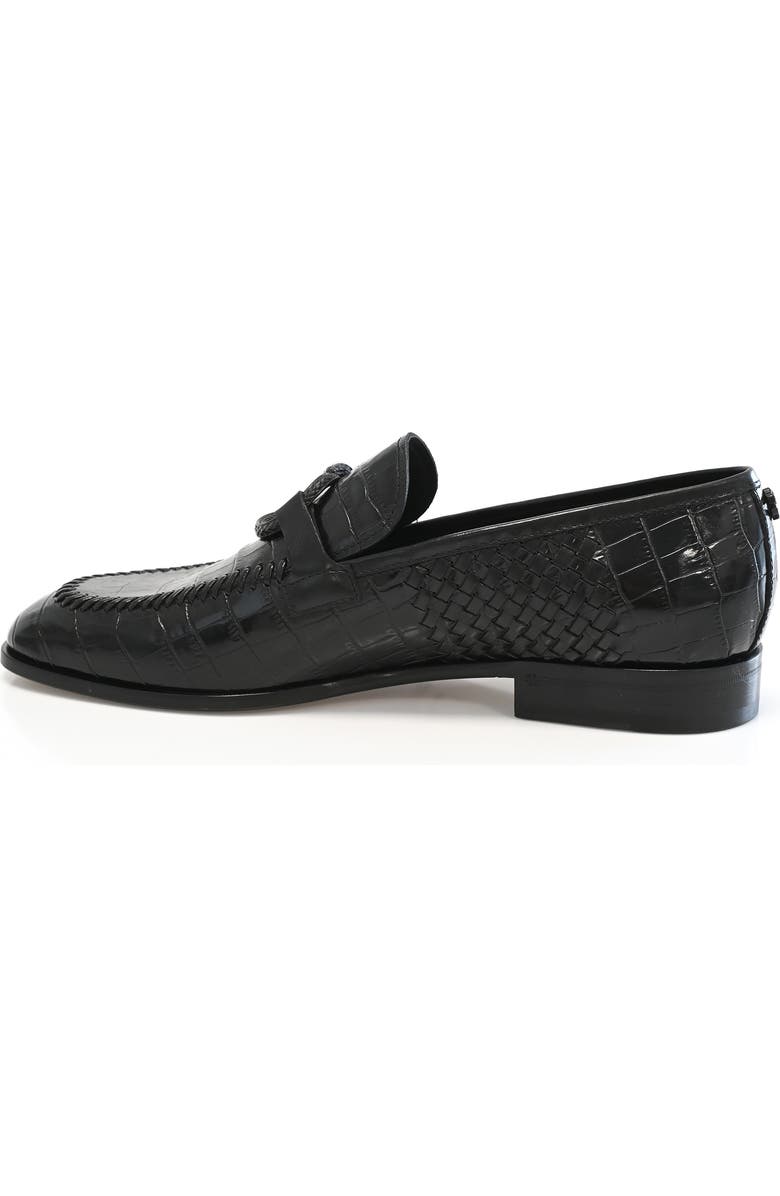 Roberto Cavalli Cocco Woven Loafer, Alternate, color, Black