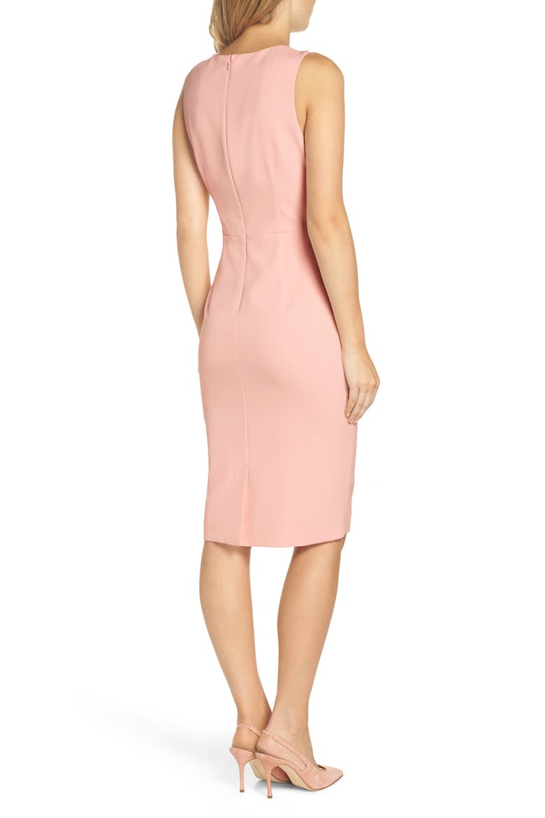 Embellished Neck Sheath Dress, Alternate, color, BLUSH