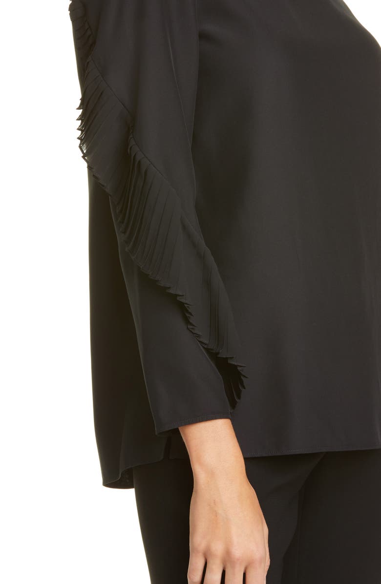 Lafayette 148 New York Alessia Pleated Detail Silk Blouse, Alternate, color,