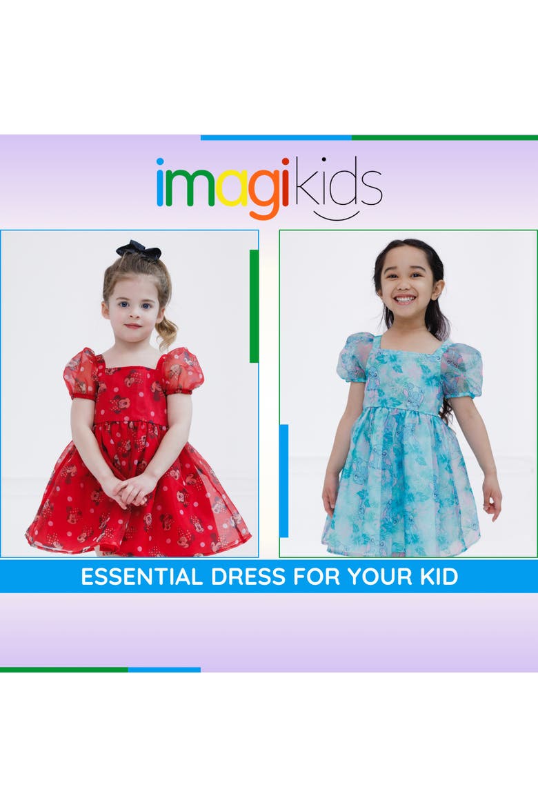 Lilo & Stitch Short Sleeve Dress, Alternate, color, Aqua Stitch