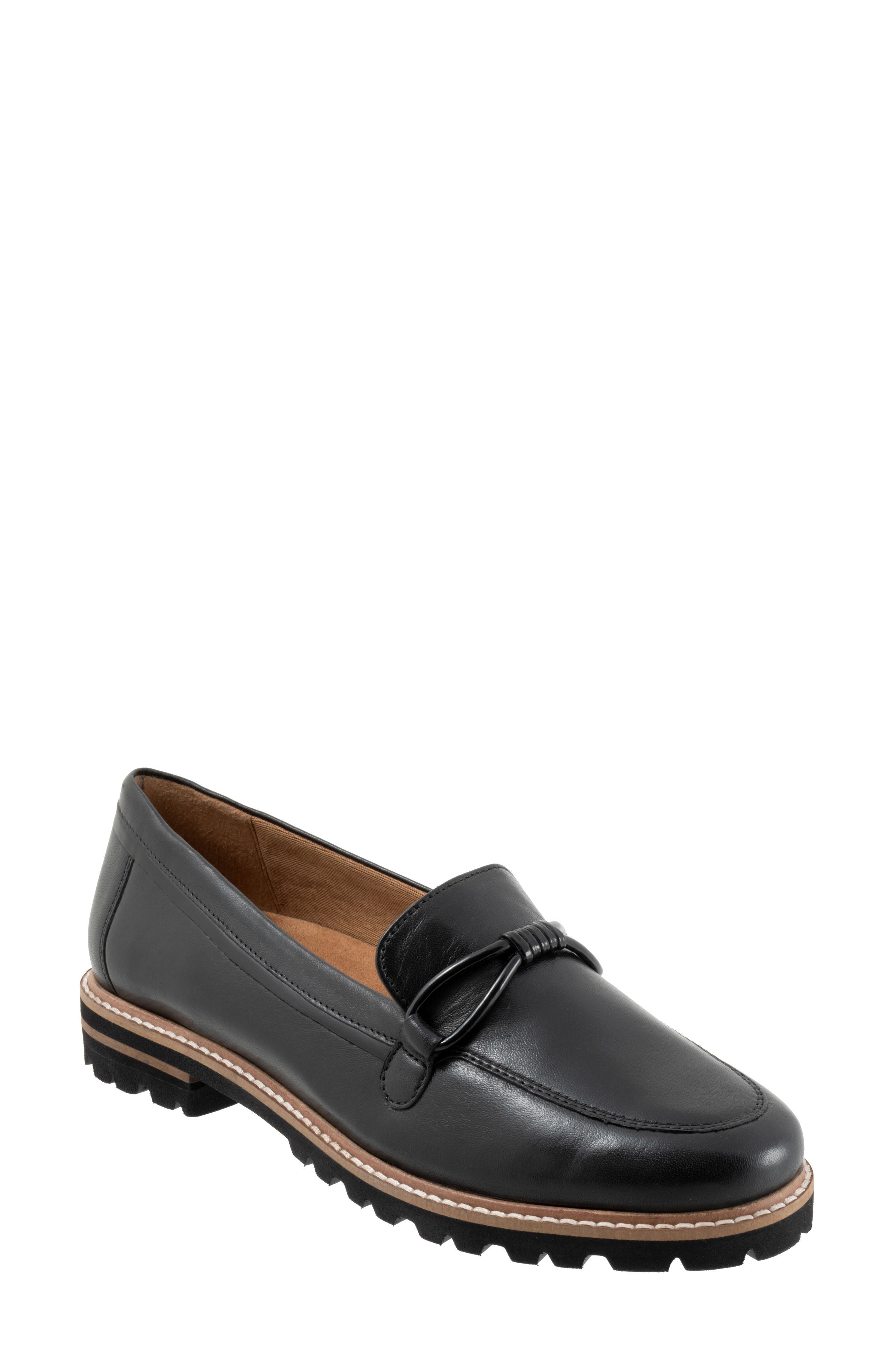 Trotters Fiora Loafer, Main, color, Black