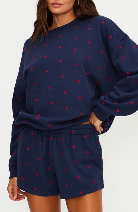 Devyn Embroidered Star Oversize Sweatshirt