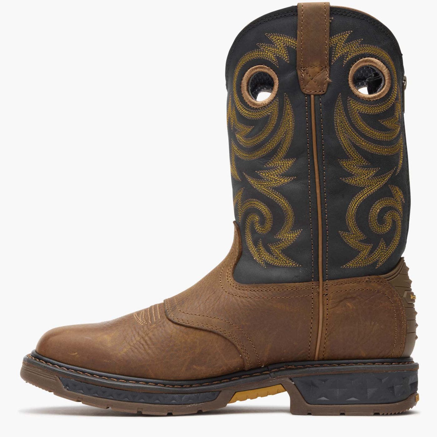 Georgia Boot Carbotec Lt Waterproof Pullon Work Boot, Alternate, color, Black And Brown