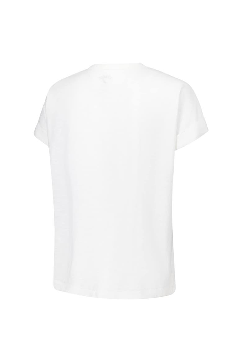 Women's League Collegiate Wear White Nebraska Huskers Slub Rolled Cuff T-Shirt, Alternate, color, White