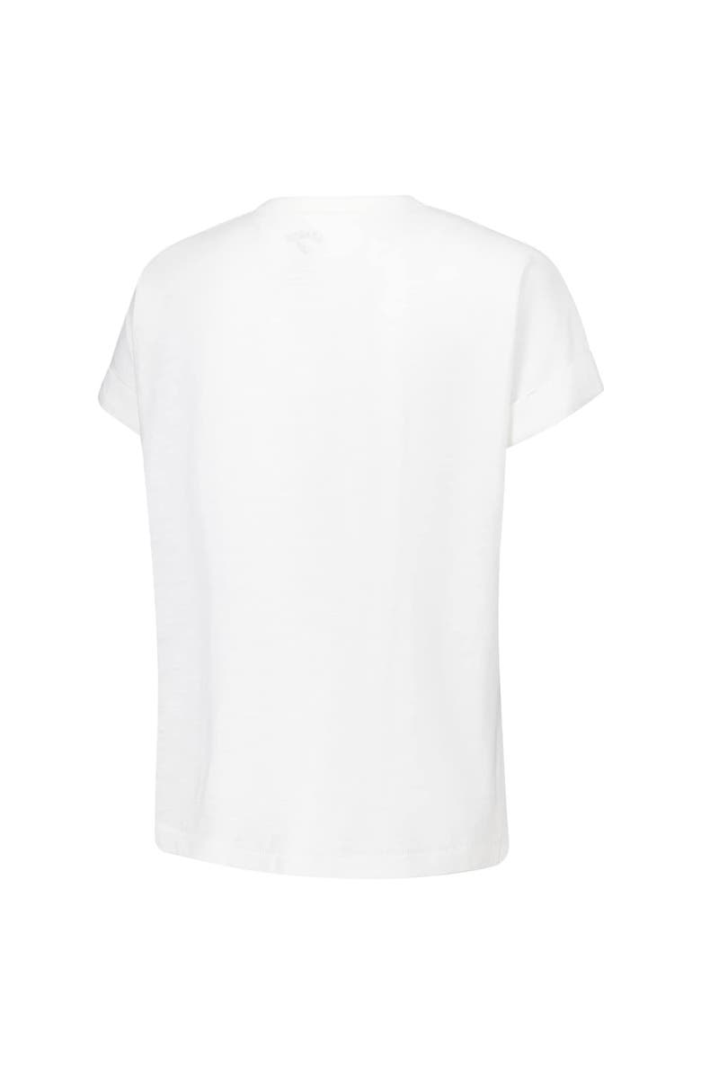 LEAGUE COLLEGIATE WEAR Women's League Collegiate Wear White Nebraska Huskers Slub Rolled Cuff T-Shirt, Alternate, color, White