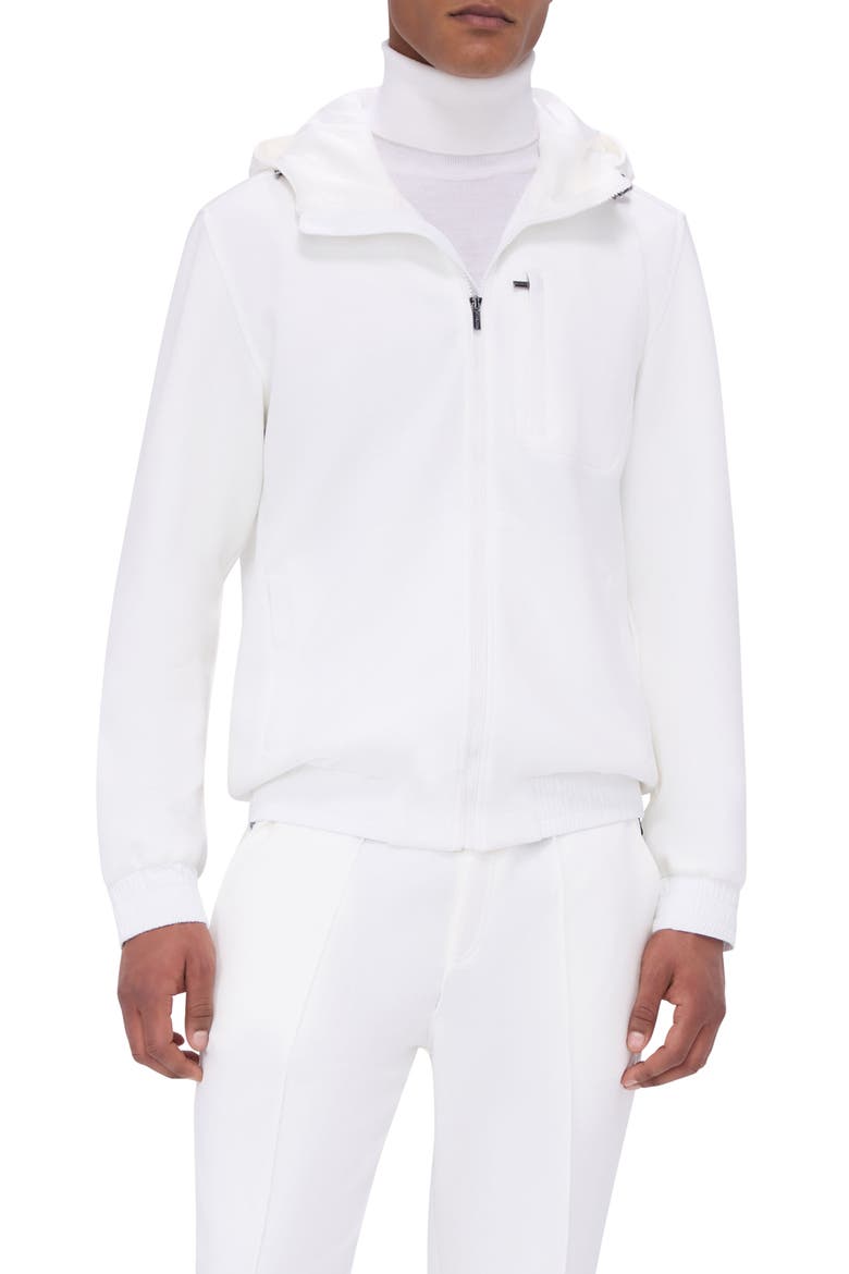 Hooded Long Sleeve Knit Top, Main, color, CHALK