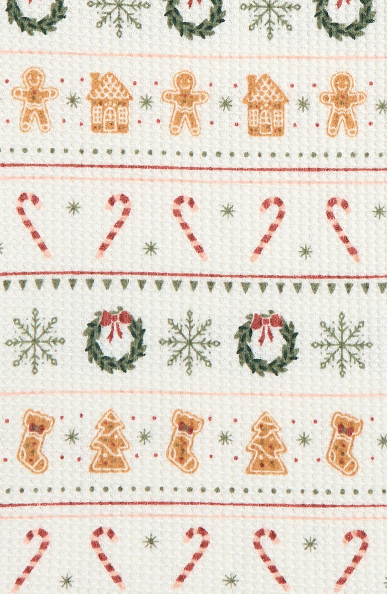 Petit Lem Kids' Holiday Treats Fair Isle Print Fitted Two-Piece Pajamas, Alternate, color, Off White