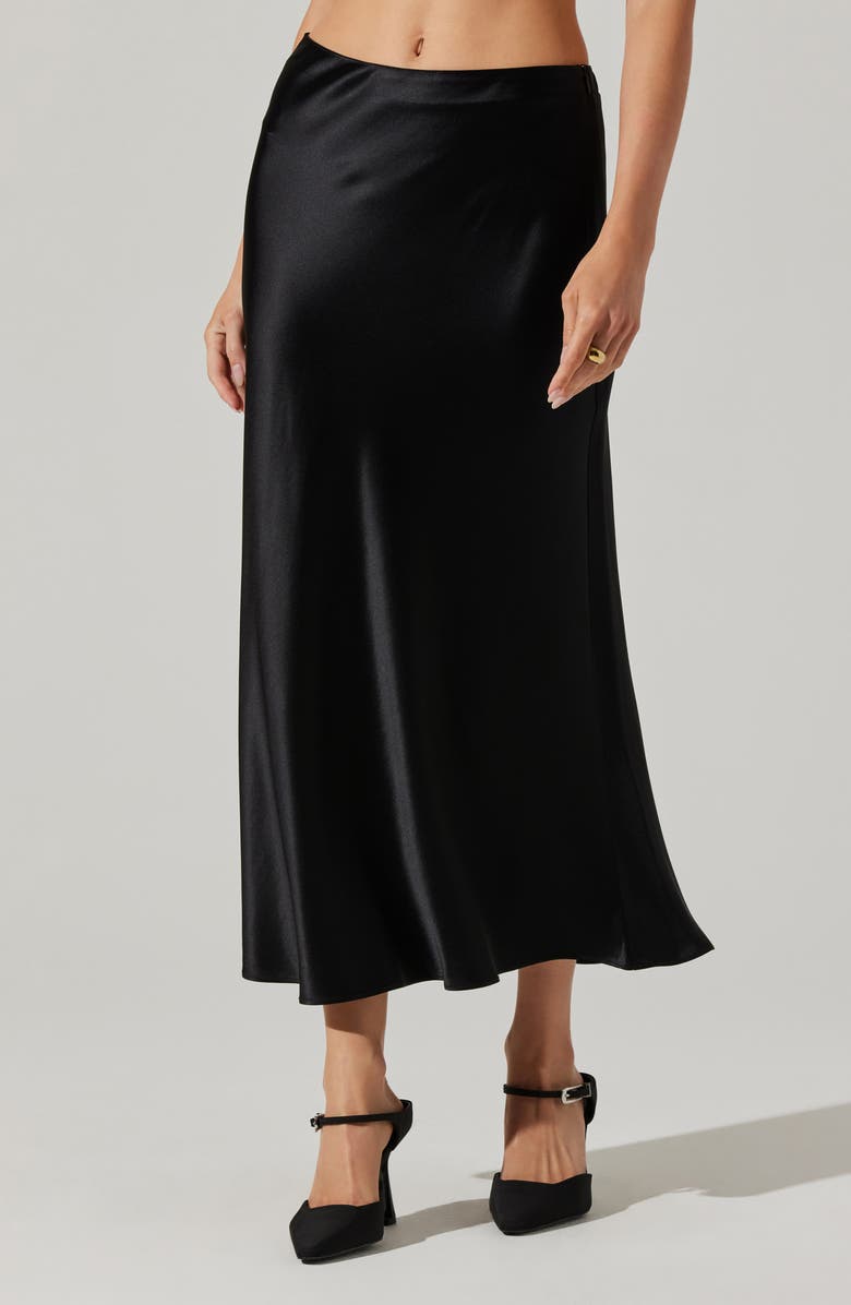 ASTR the Label Windey Satin Midi Skirt, Alternate, color,