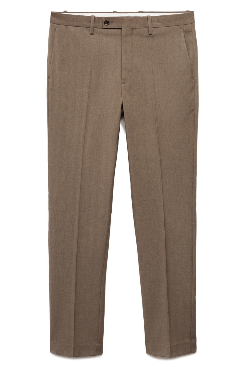 MANGO Slim Fit Dress Pants, Main, color, Beige