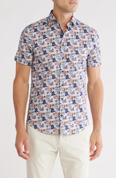 Short Sleeve Stretch Cotton Sport Shirt