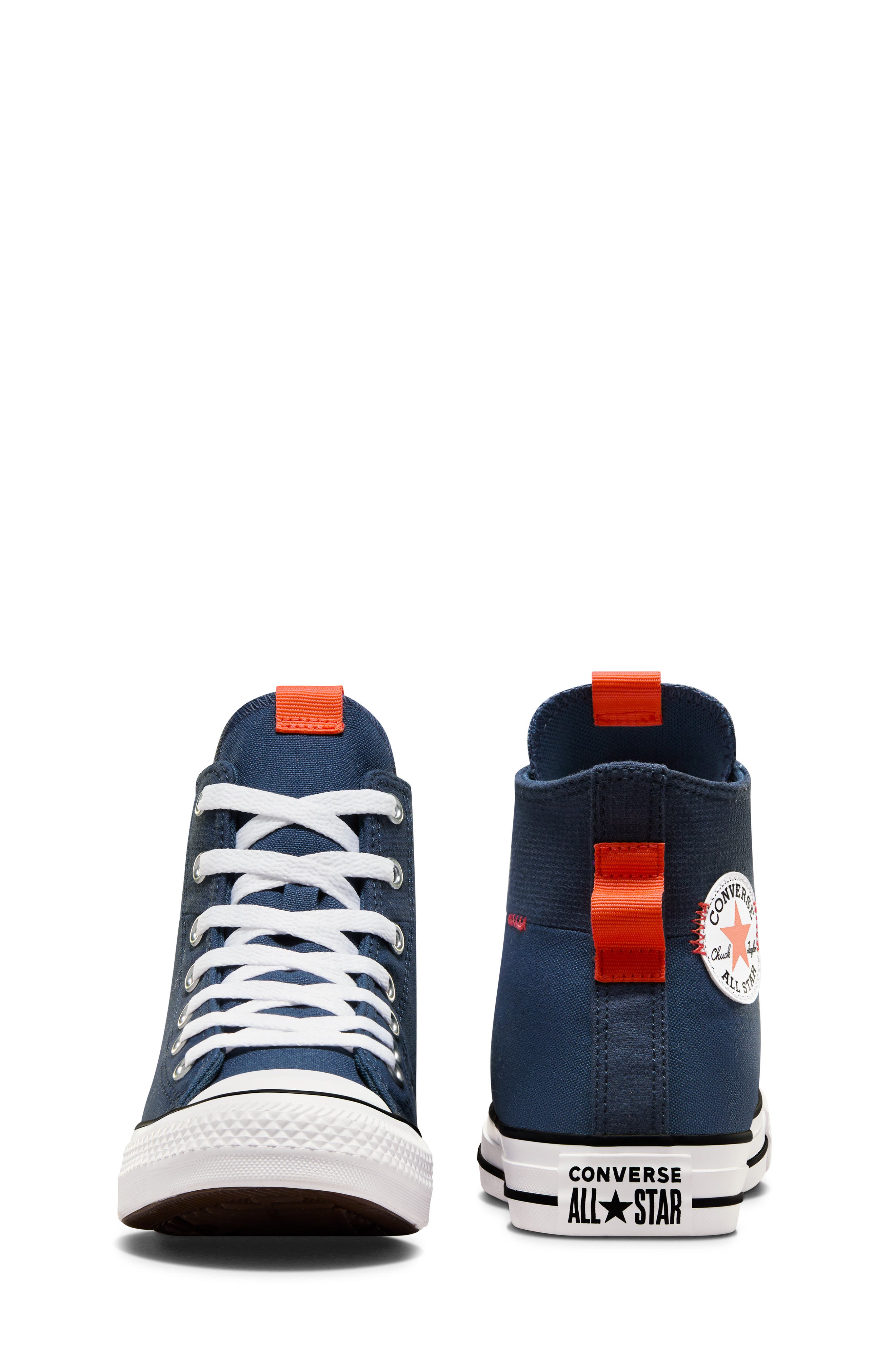 Kids' Chuck Taylor® All Star® High Top Sneaker, Alternate, color, NAVY/ PALE MAGMA/ WHITE
