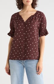 Caslon® Puff Sleeve Top