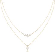 Everlee Starlight Layered Lab Diamond Necklace in 14K