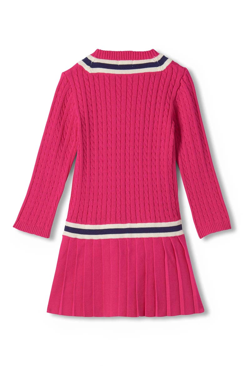 Kids' Cable Knit Drop Waist Dress, Alternate, color, PINK