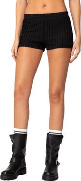 EDIKTED Phoebe Textured Knit Shorts