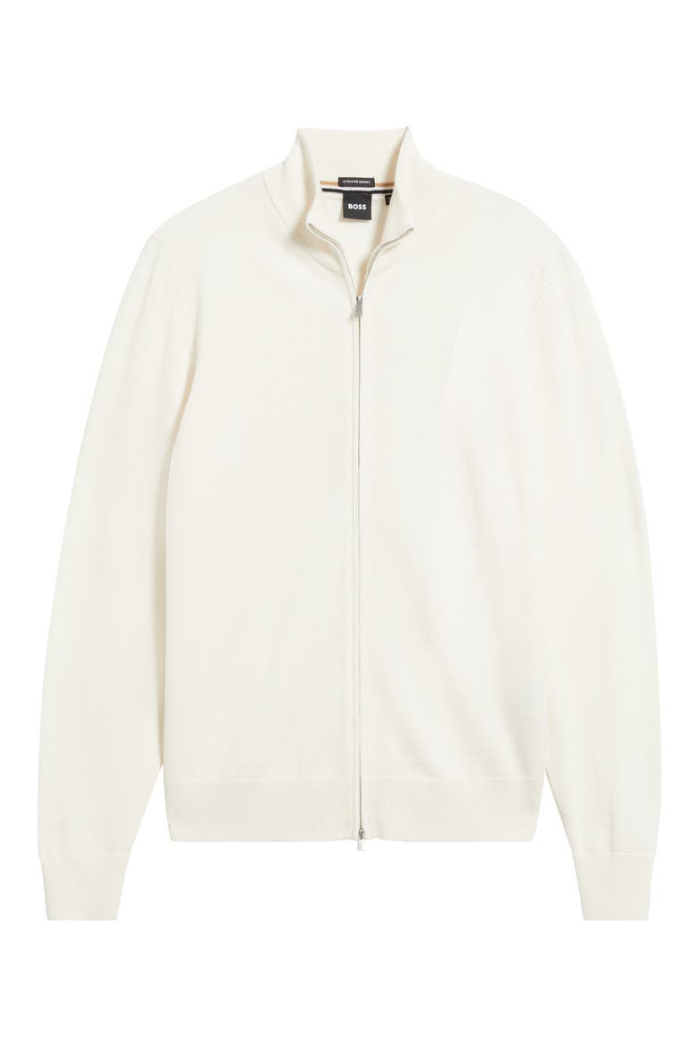 Balonso Virgin Wool Zip-Up Jacket, Main, color, OPEN WHITE