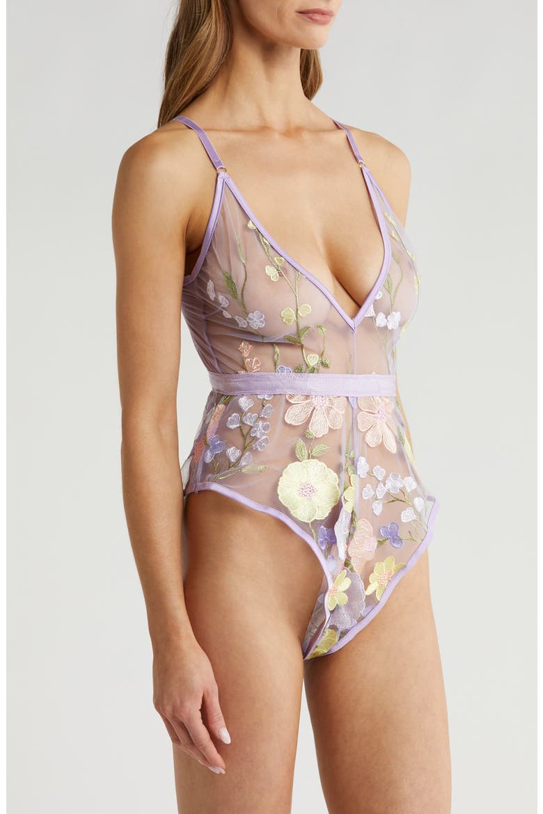 Embroidered Teddy, Alternate, color, PASTEL FLORAL