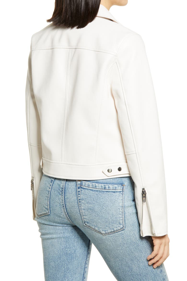 Good Vibes Faux Leather Moto Jacket, Alternate, color, PURE MOTIVATION