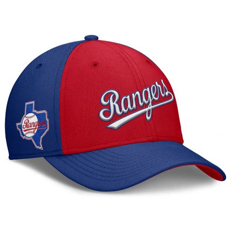 Men's Nike Royal/Red Texas Rangers Rise Swoosh Performance Flex Hat