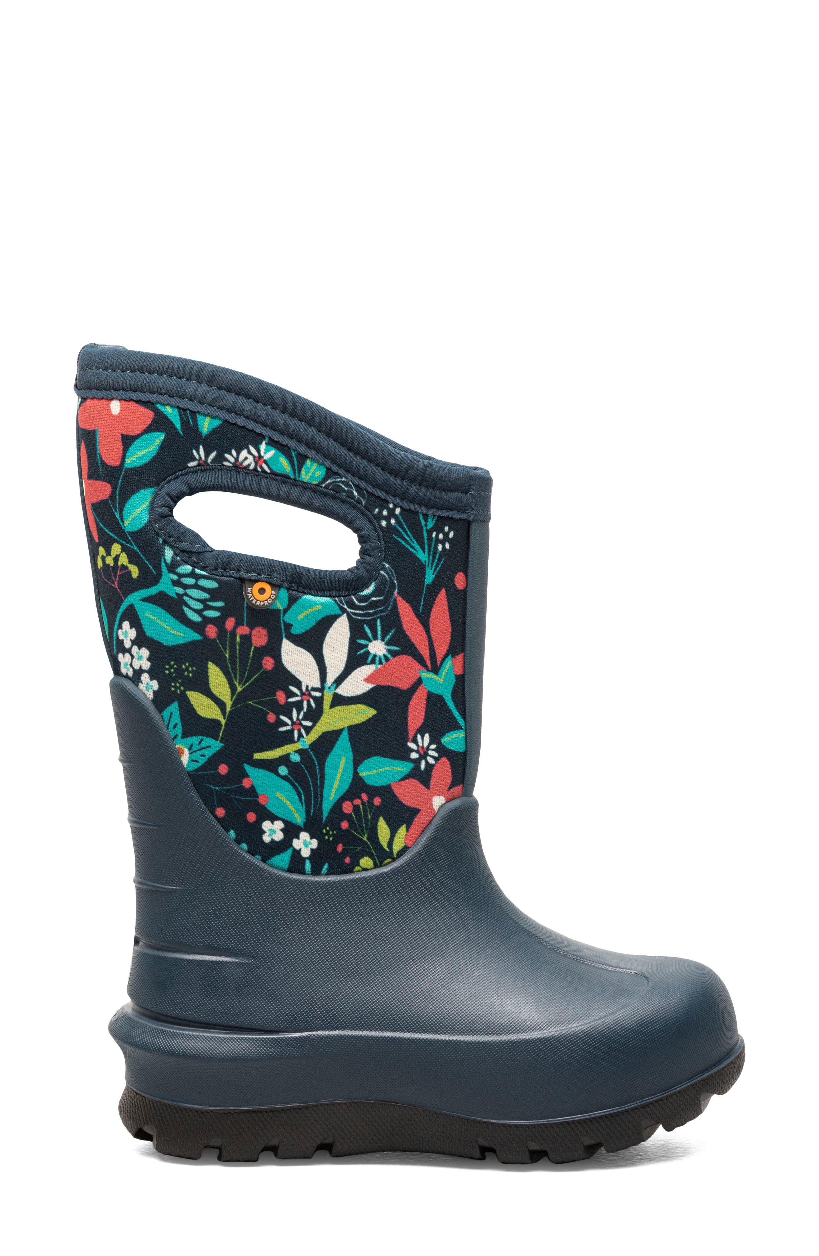 Bogs Kids' Neo-Classic Cartoon Flower Insulated Waterproof Winter Boot, Alternate, color, 