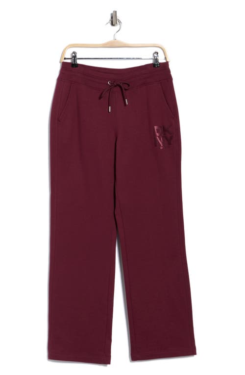 Dkny Stacked Logo Bootcut Sweatpants In Red