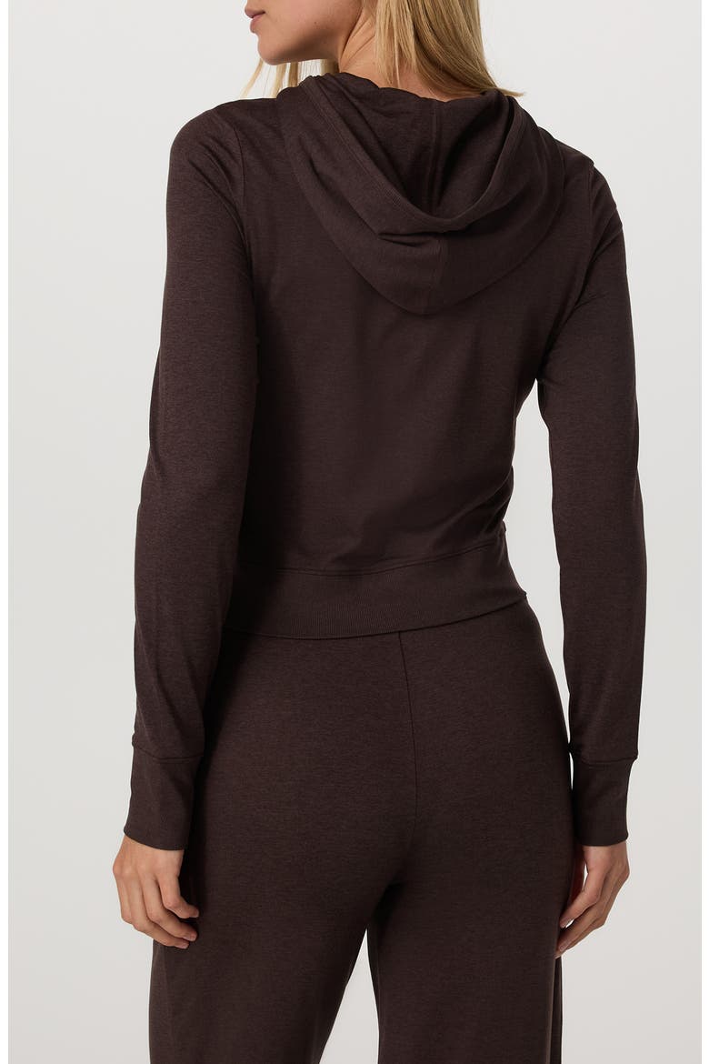 Halo Mini Full Zip Hoodie, Alternate, color, JAVA HEATHER