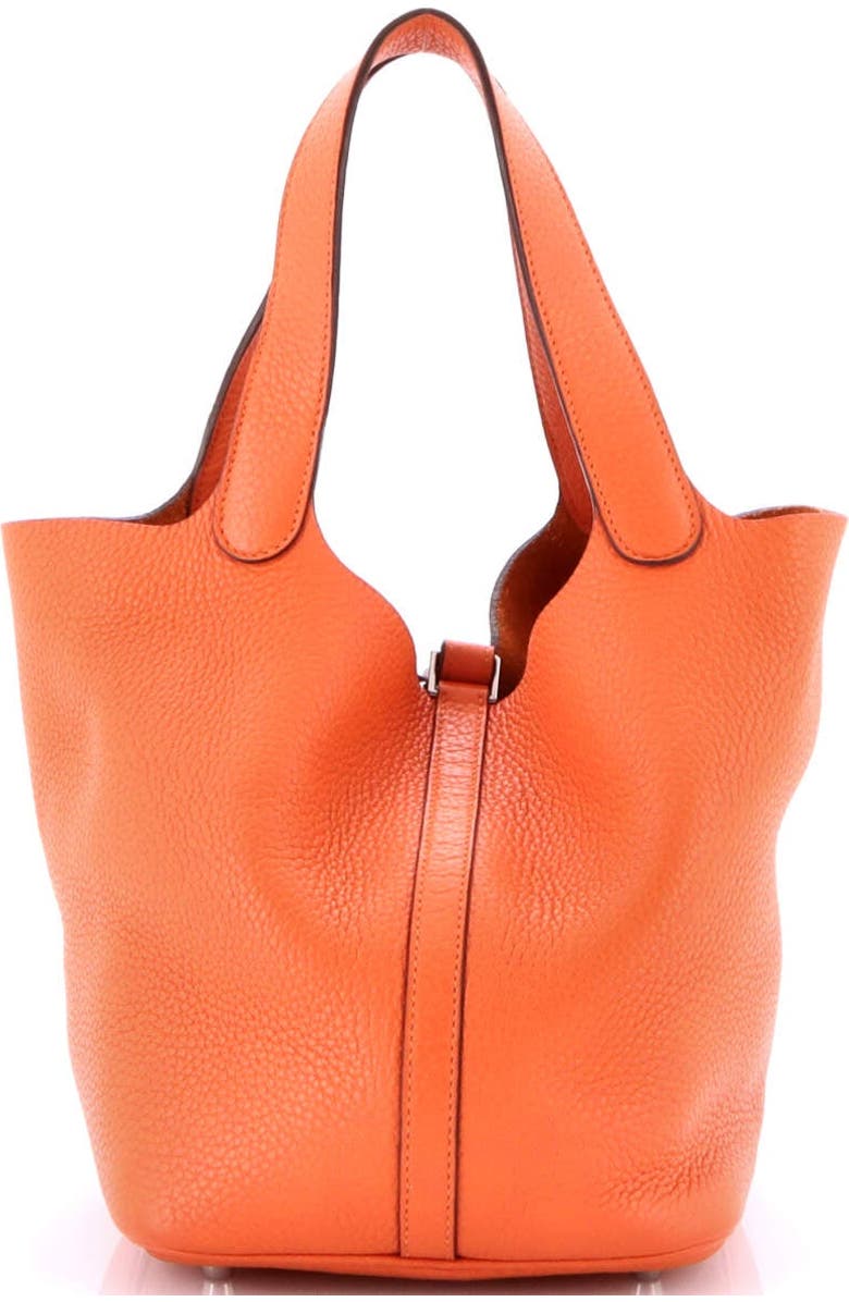 Pre-Owned Hermes Picotin Lock Bag Clemence MM, Alternate, color, Feu