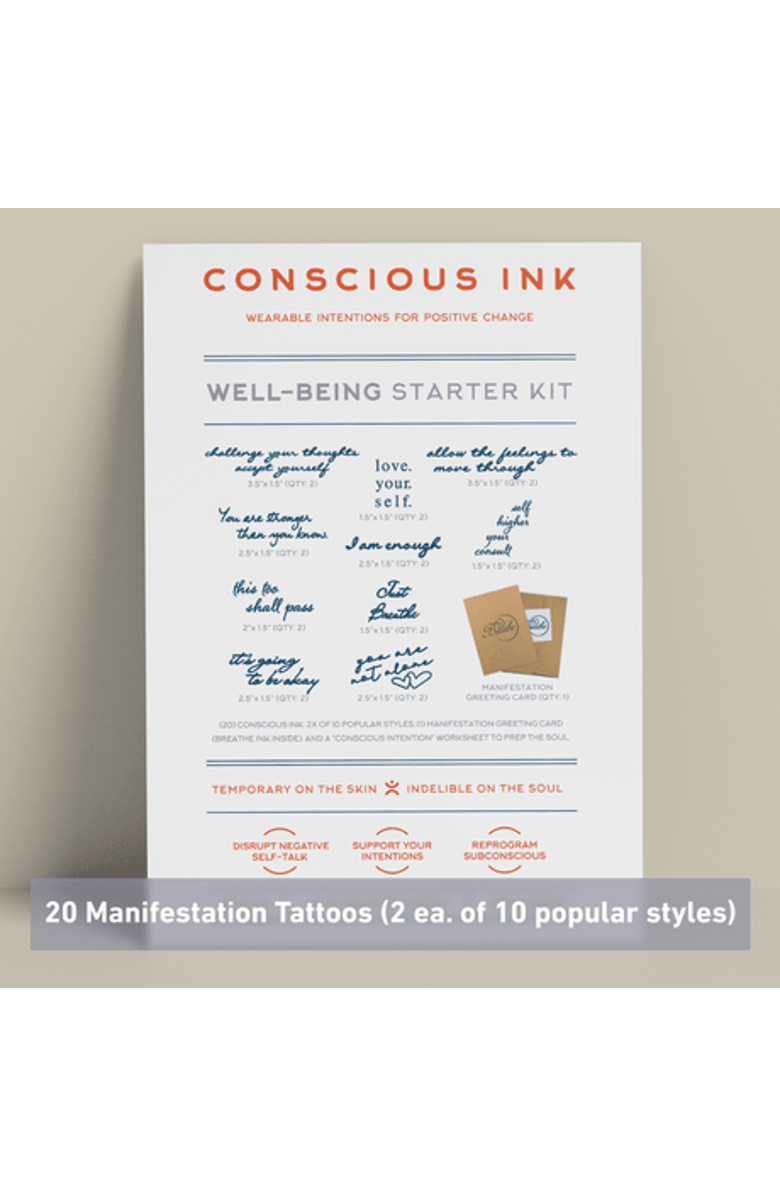 Conscious Ink Well Being Conscious Ink Starter Kit, Alternate, color, White