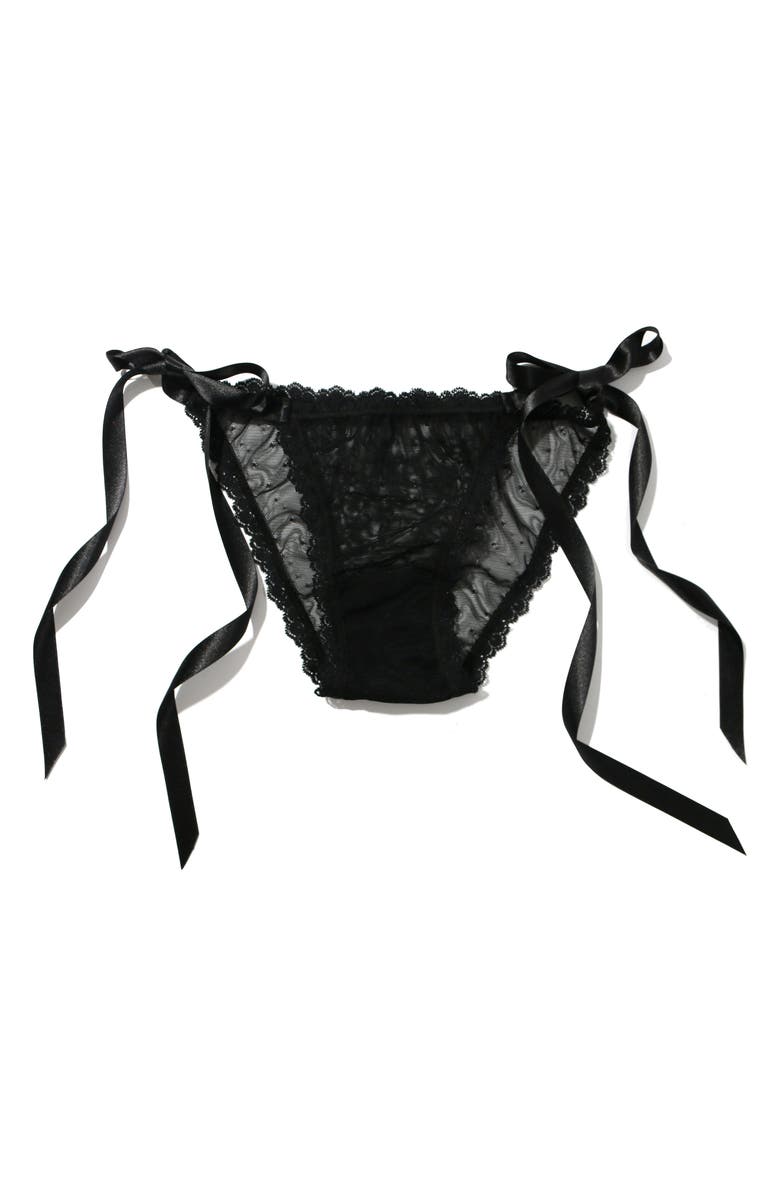 Hanky Panky Dotted Tulle Side Tie Bikini Briefs, Main, color, 