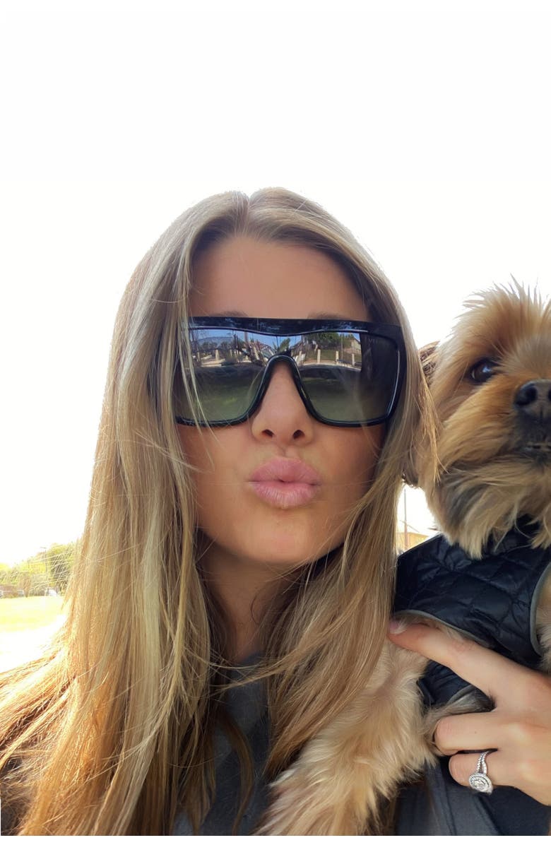 Velvet Eyewear Melania Sunglasses, Alternate, color, Black Aqua