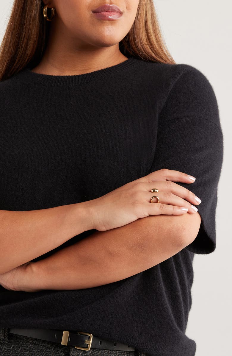 Nordstrom Short Sleeve Cashmere Sweater, Alternate, color,