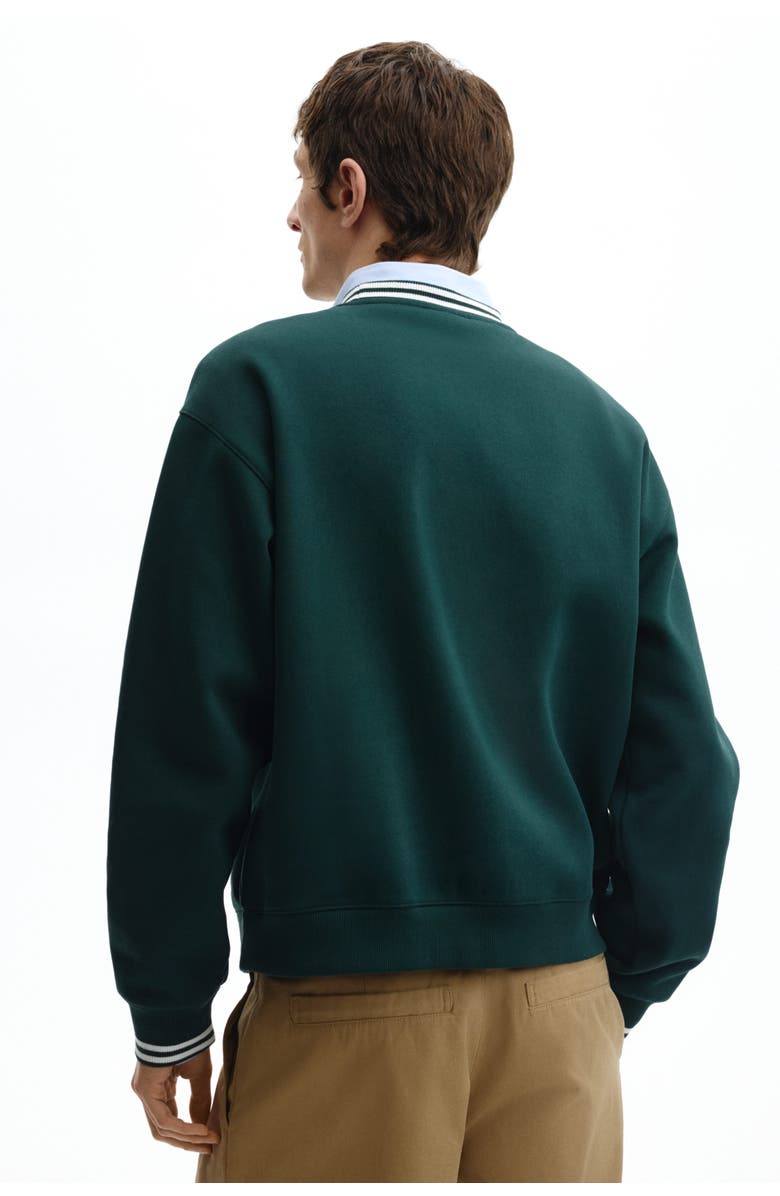 H&M Loose Fit Printed Sweatshirt, Alternate, color, Dark Green/Team Meadows