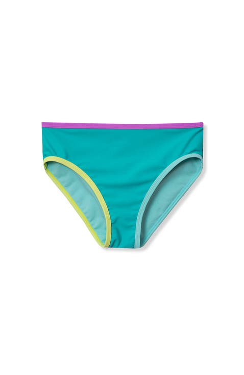 Girls Chlorine Resistant Contrast Bikini Bottoms