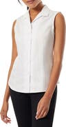 Jones New York Sleeveless Cotton Blouse