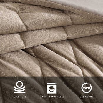 Banks Metallic Velvet Comforter Set