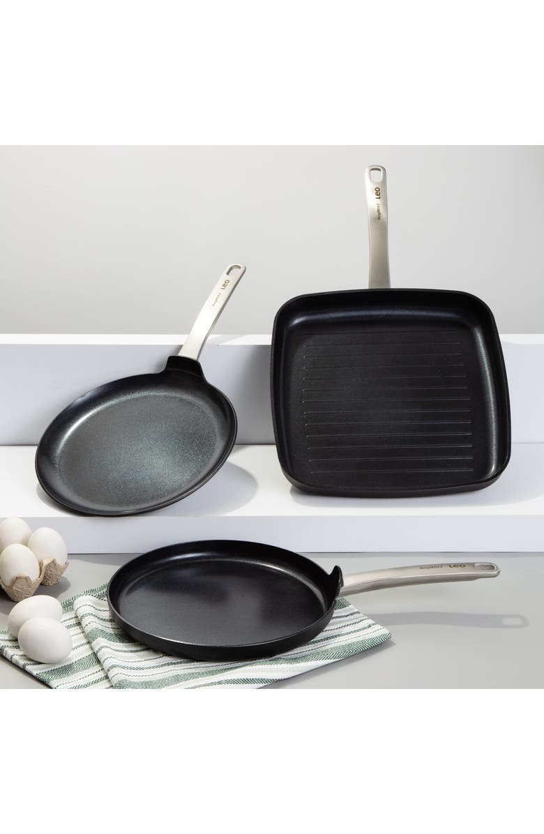 BergHOFF Leo 11-Inch Graphite Grill Pan, Alternate, color, Black