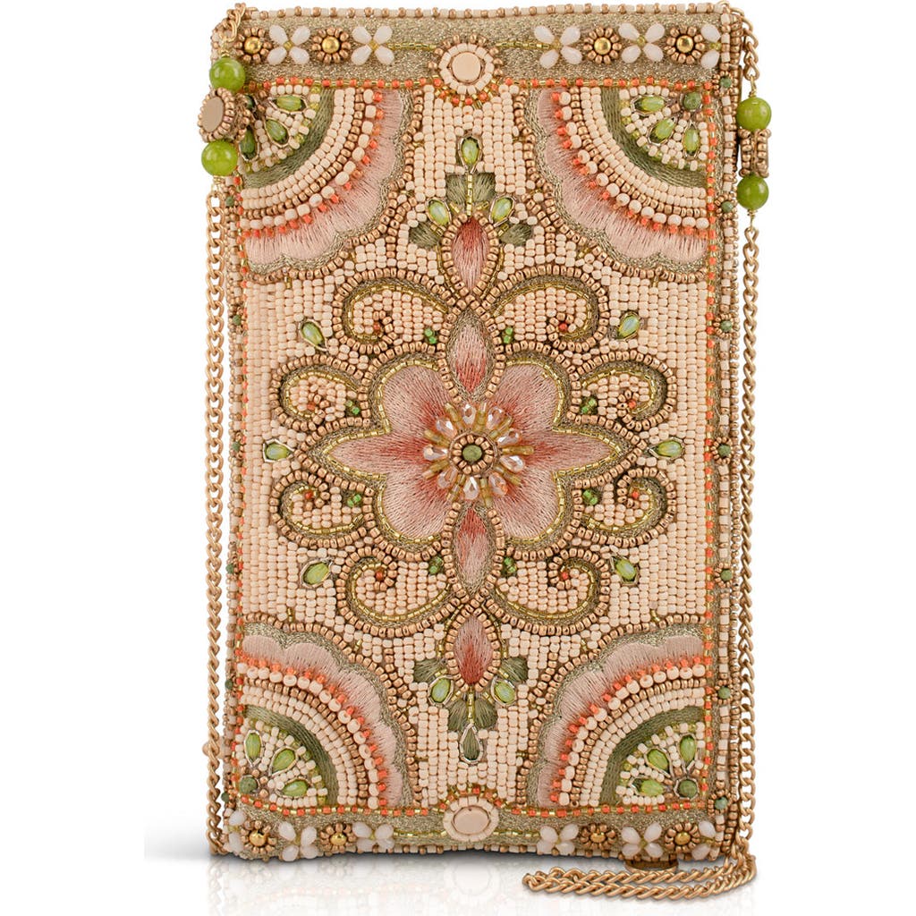 Mary Frances Accessories Gentle Touch Crossbody Phone Bag In Sand
