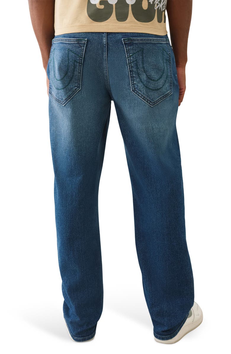 True Religion Bobby Baggy Straight Leg Jeans, Alternate, color, Medium Mistletoe