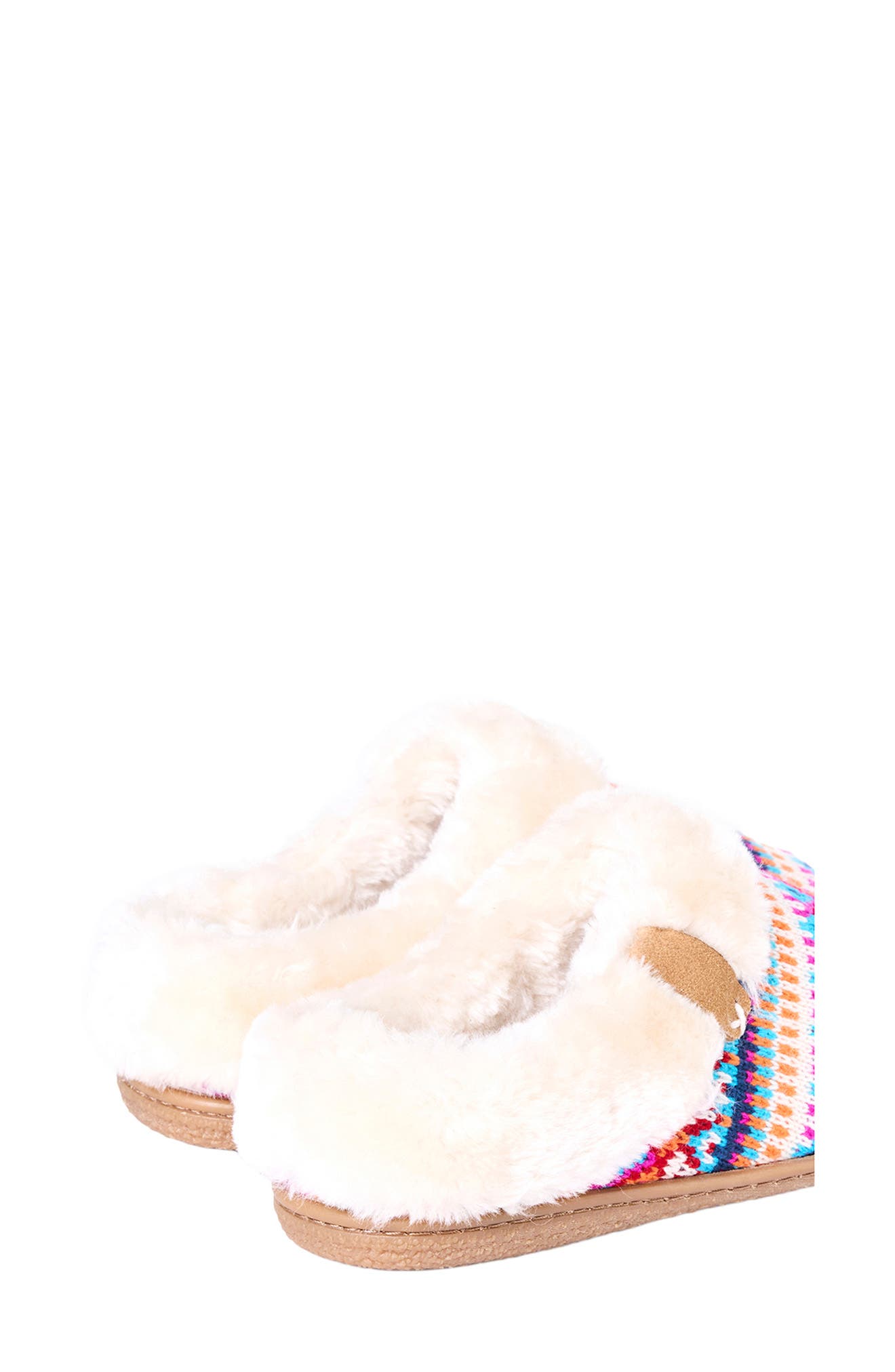Camp Collar Scuff Slipper, Alternate, color, FUN FAIRISLE