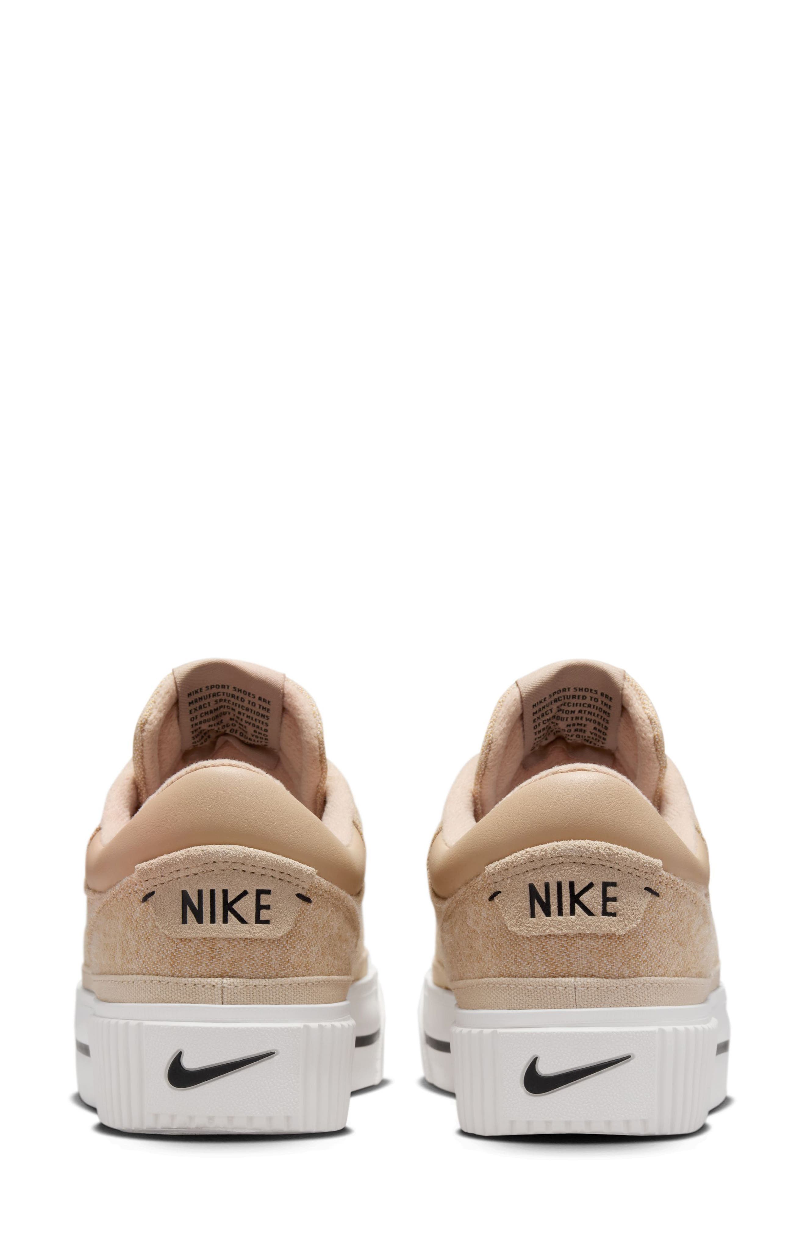 Nike Court Legacy Lift Platform Sneaker, Alternate, color, Hemp/ Black/ Sand Drift