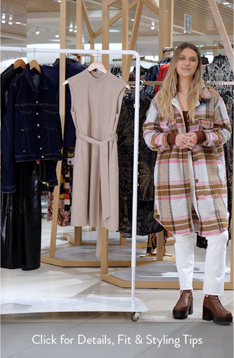 Seamed Tie Waist A-Line Dress, sales video thumbnail