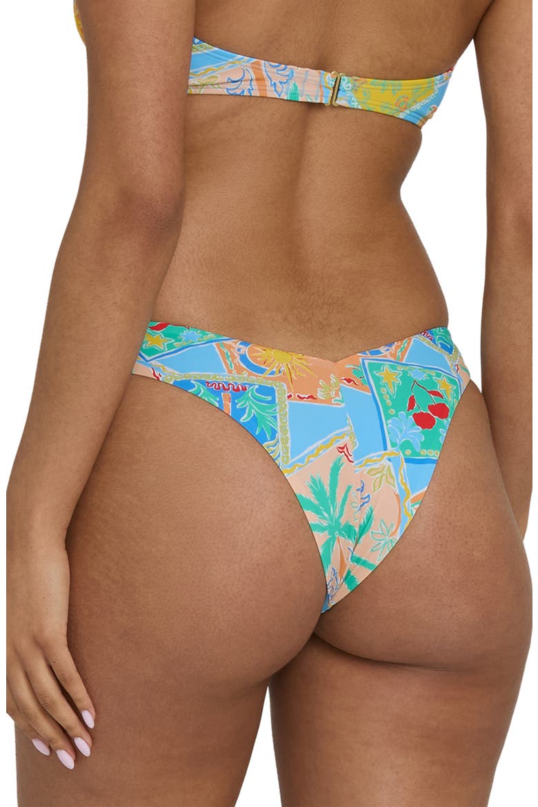 Coastal Cruise V-Cut Hike Bikini Bottoms, Alternate, color, DREAM BLUE